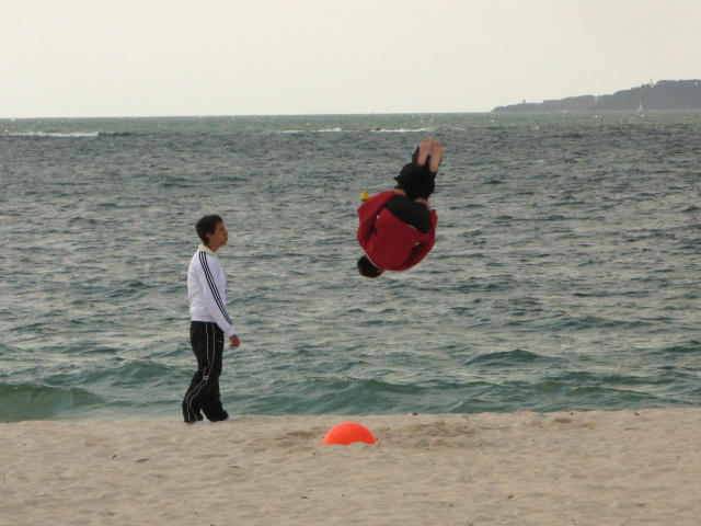 Acróbatas de la arena