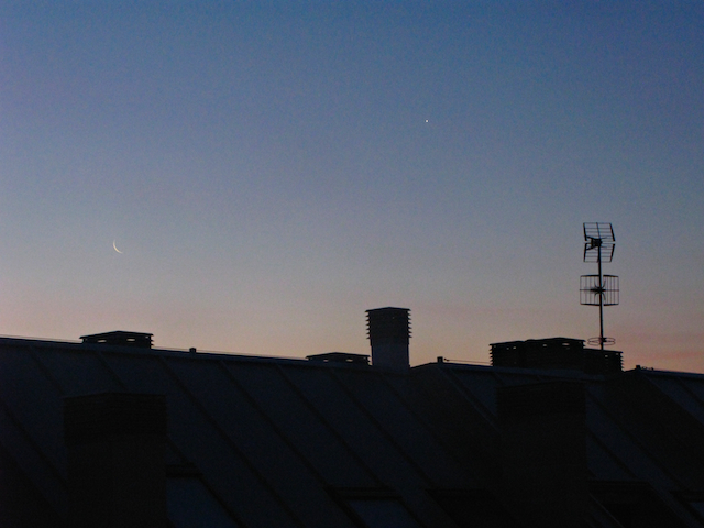 Amanece en el tejado