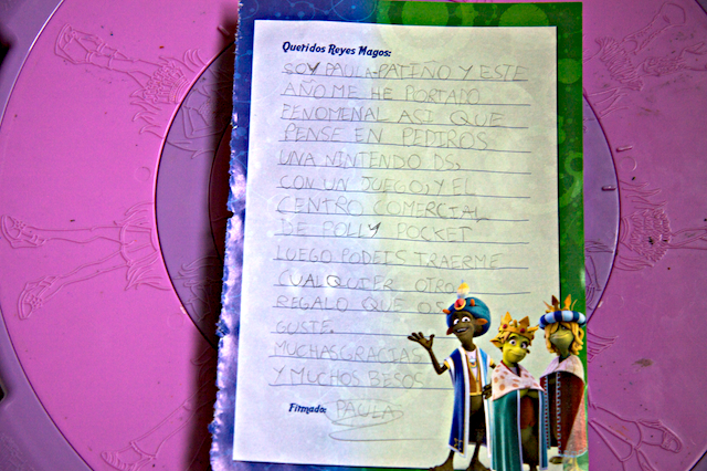 Carta a los reyes magos