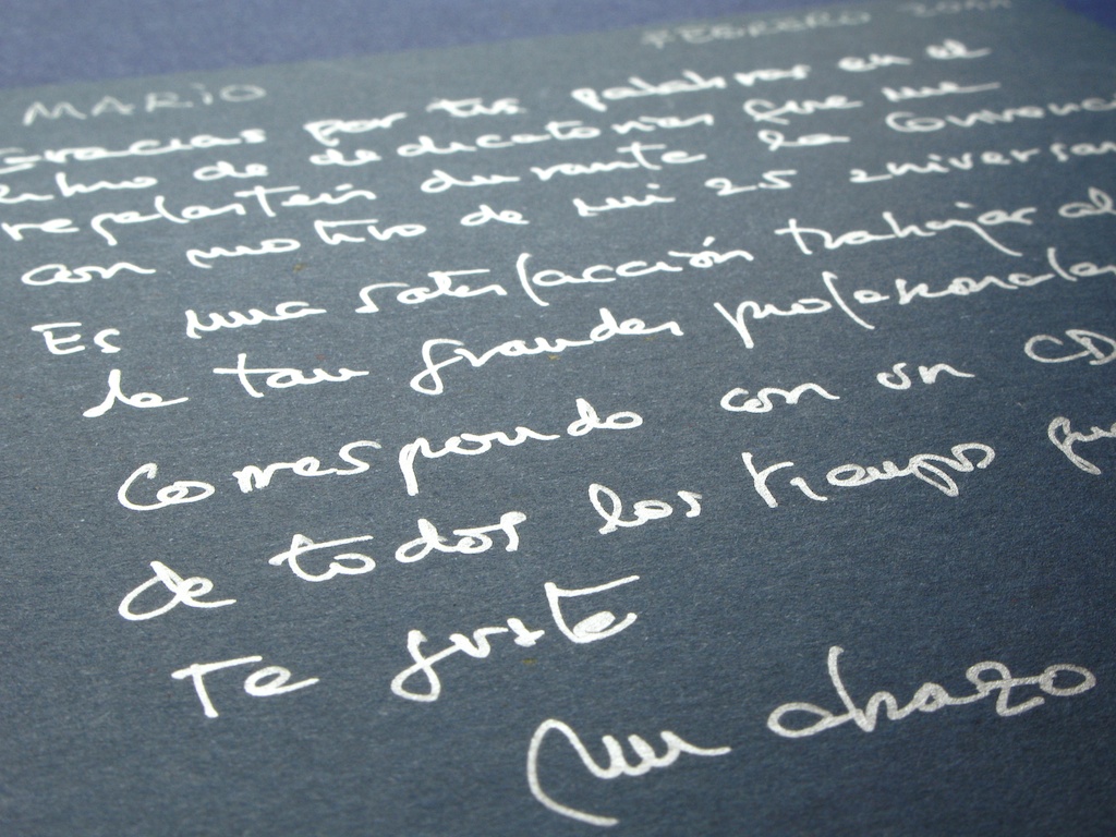 Una carta manuscrita