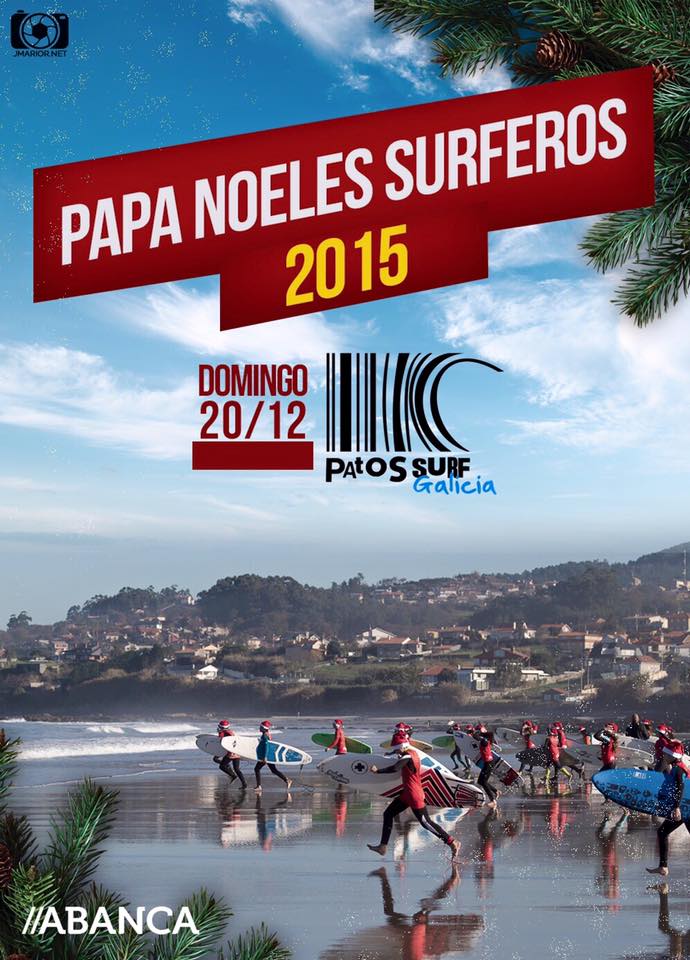 Cartel Papás Noeles Surferos 2015
