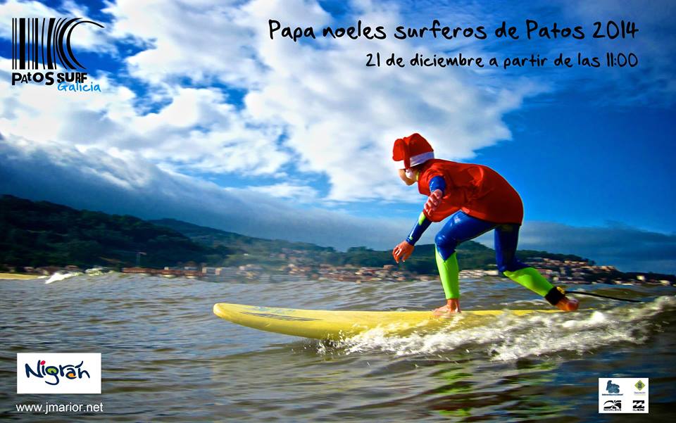 Cartel Papás Noeles Surferos · Patos Surf Club 2014