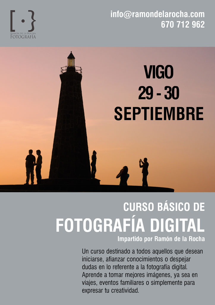 Curso de fotografia digital en Vigo, Septiembre de 2012 (cartel)