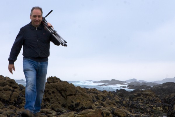 david fotografiando en cabo silleiro