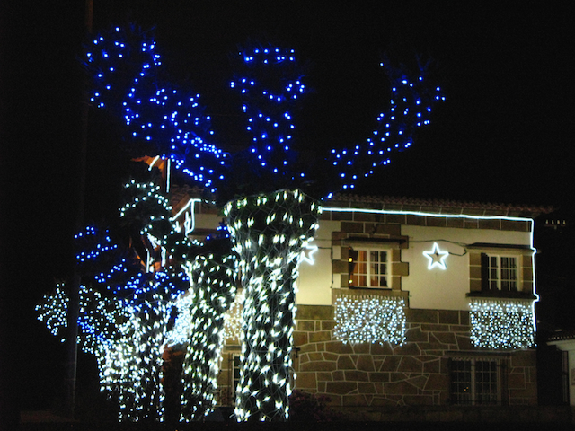 Fantasma en las luces de navidad