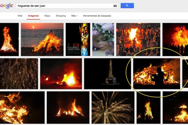 foto de jmarior hogueras de san juan Domaio 2011 SEO top ten en google images