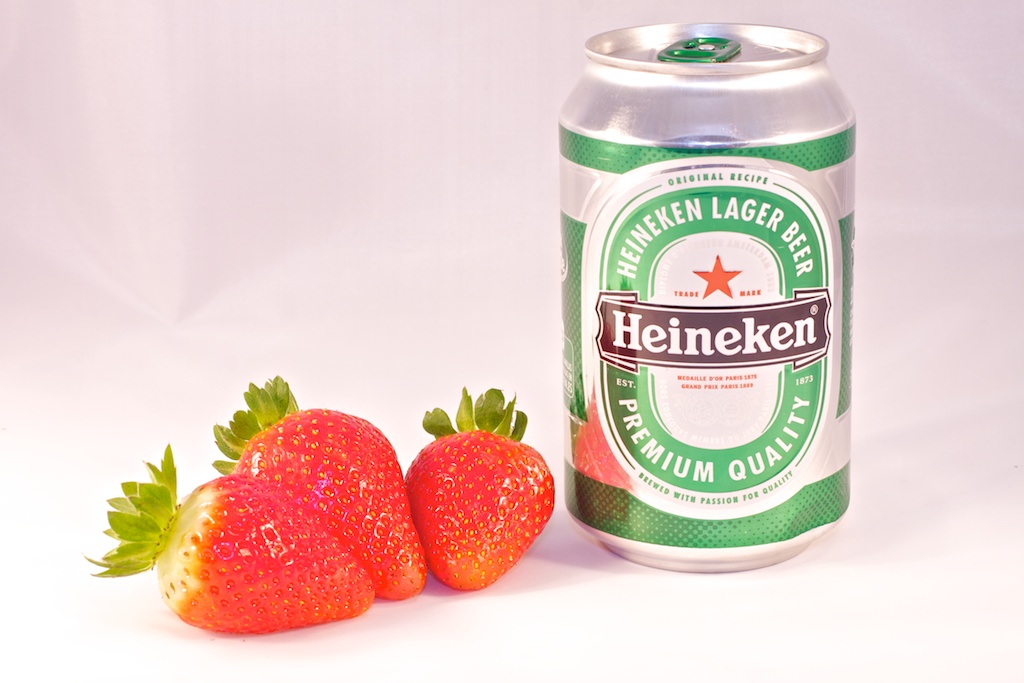 Fresas con Heineken