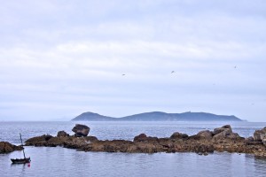 isla de ons desde san vicente do mar