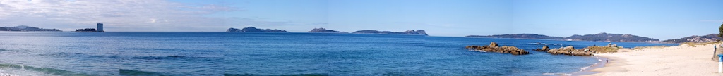 Isla de Toralla, Playa de Samil, panorámica imperfecta
