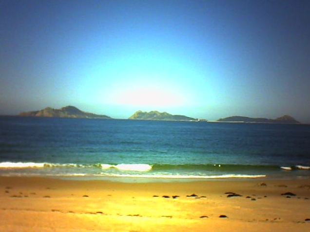 Islas Cíes desde playa de Fortiñón
