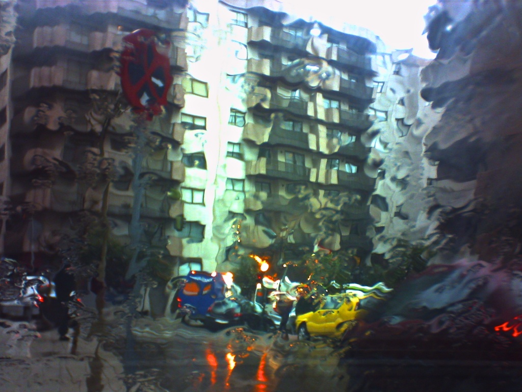 Lluvia desde el coche