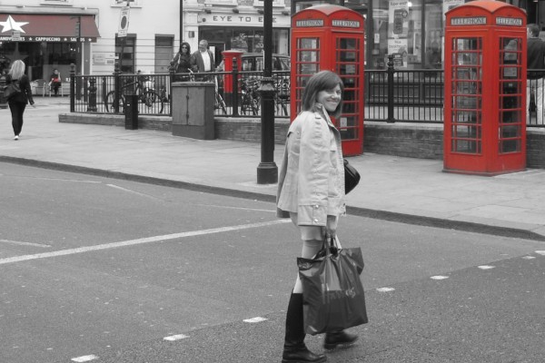 london in red · people
