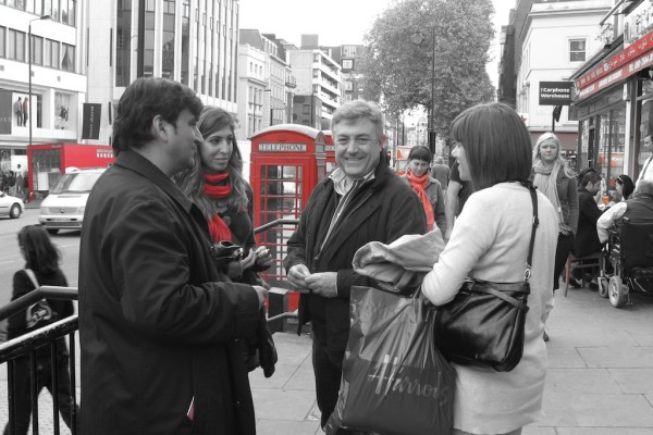 london in red · people