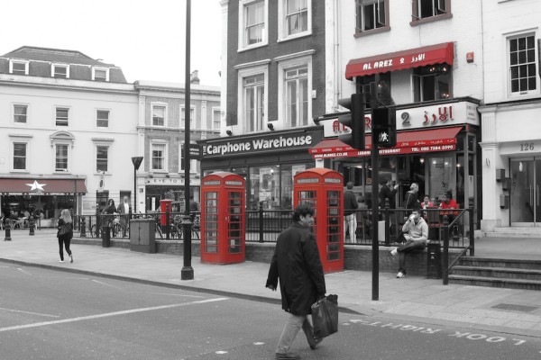 london in red · people