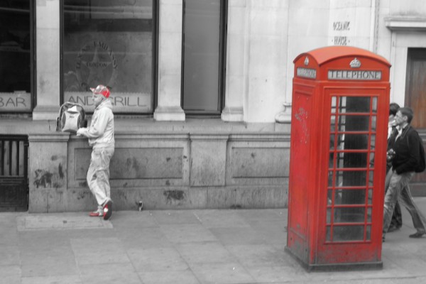 london in red · people