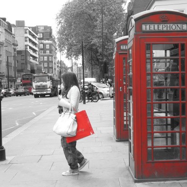 london in red · people