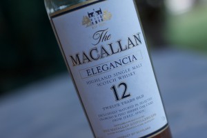 macallan elegancia 12 years highland single malt scotch whisky label detail