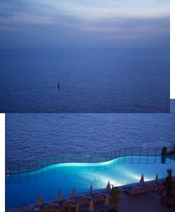 navegar al atardecer (vista desde la piscina) navegar al atardecer (vista desde la piscina)