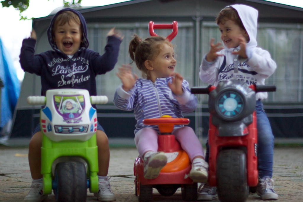 Carreras de correpasillos al atardecer