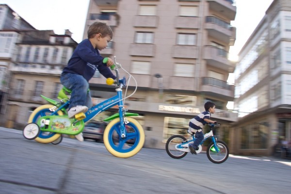 nicolas primer dia de bici