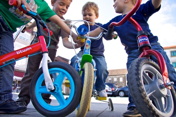 nicolas primer dia de bici