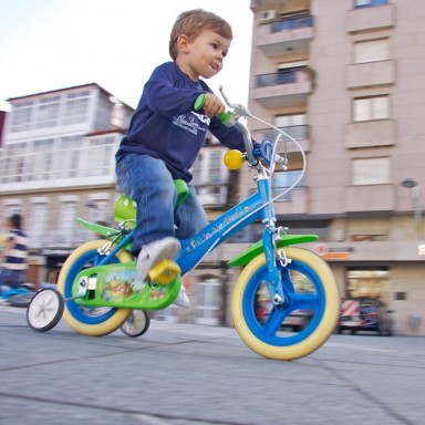 nicolas primer dia de bici