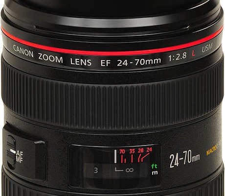 Objetivo CANON EF-24-70mm f-2.8 L USM de pie
