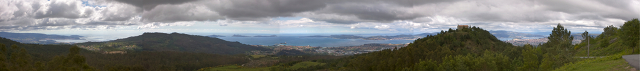 panoramica Ria de Baiona y Ria de Vigo desde el monte Cepudo HDR