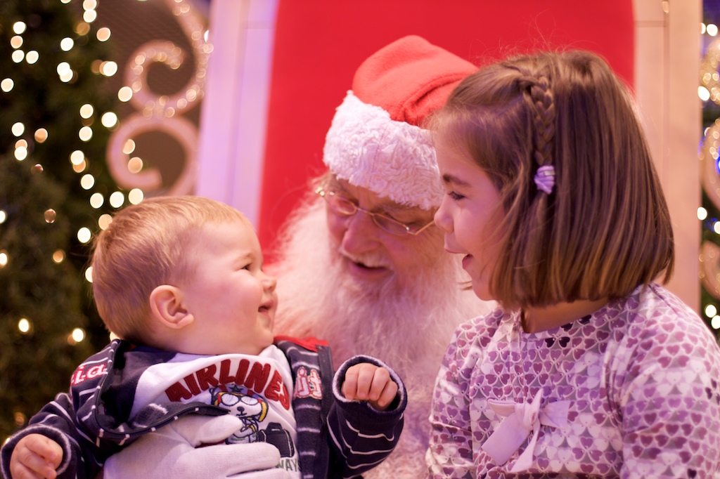 papa noel en el centro comercial gran via, vigo 2009