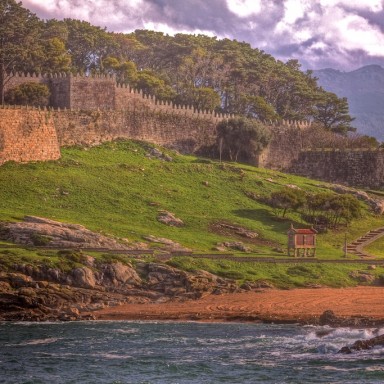 parador de baiona pontevedra hdr