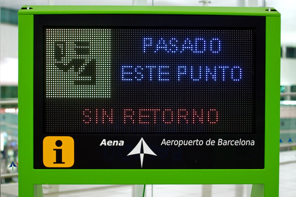 Pasado este punto ¡sin retorno!