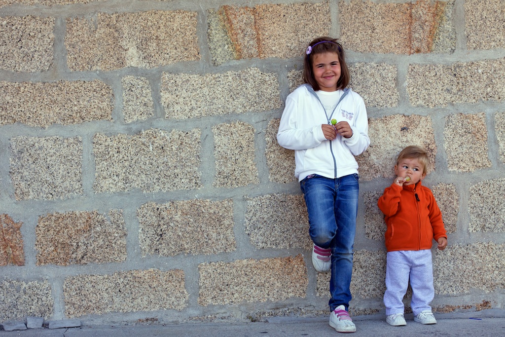 Paupau y Nicolás de camping