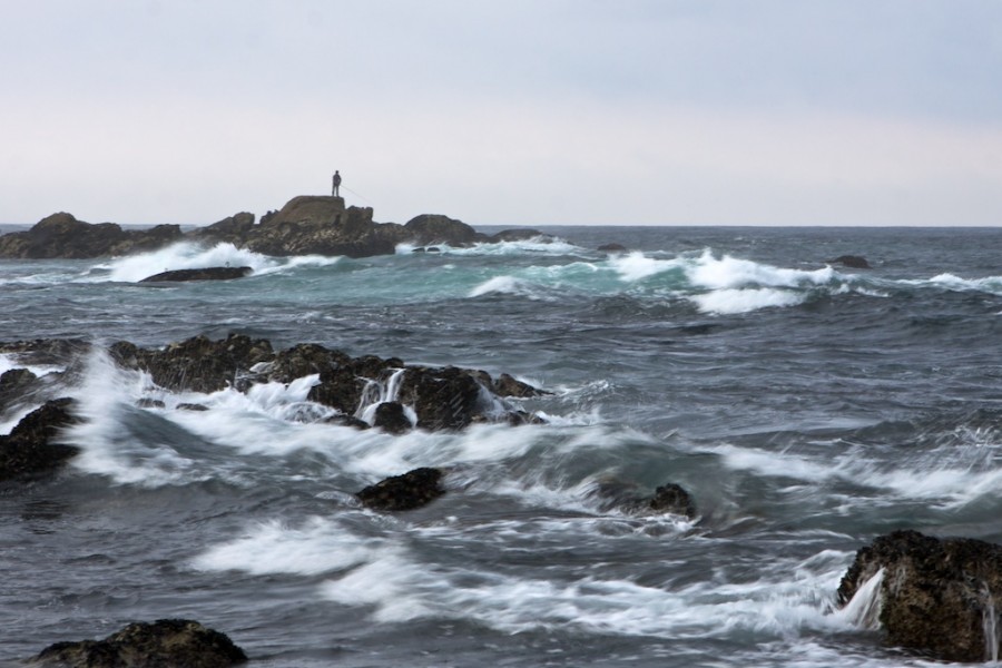 pescador en cabo silleiro 2