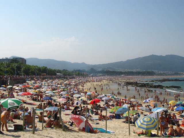 La playa más concurrida del mundo