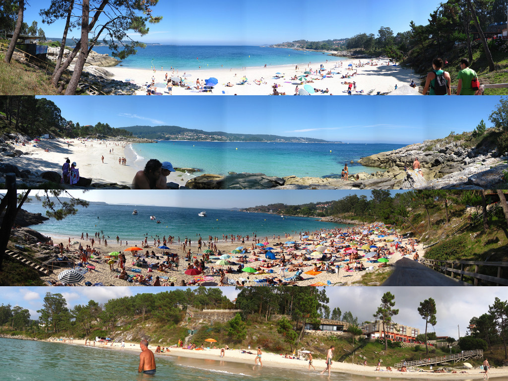 Panorámicas de la playa de Areacova · Cangas