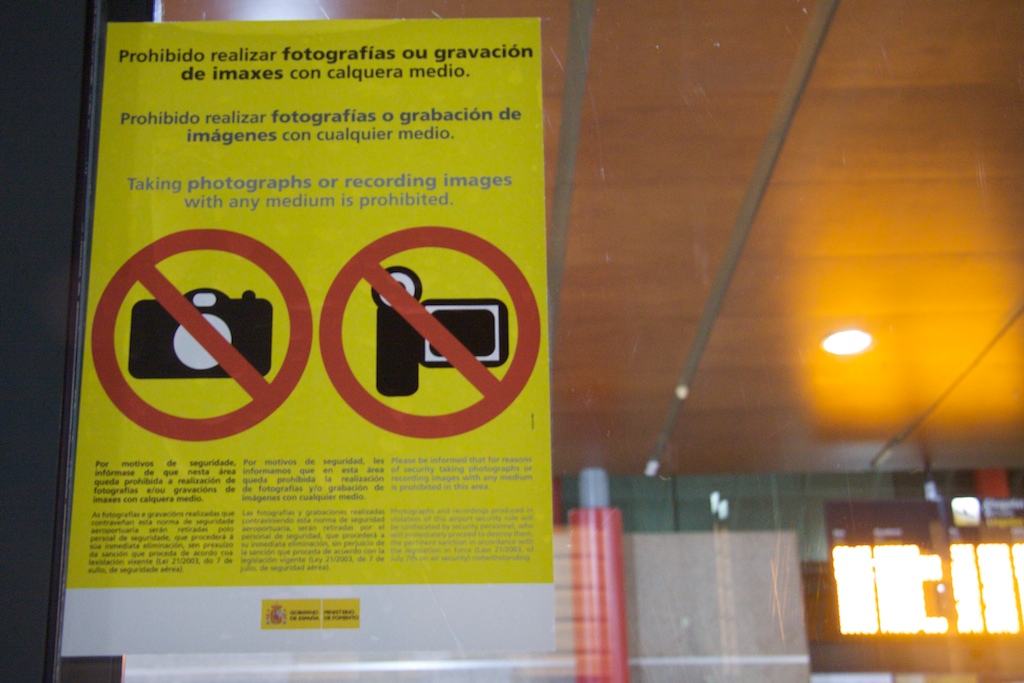 Prohibido fotografiar en el aeropuerto