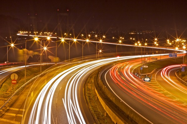 puente de rande de noche (color)