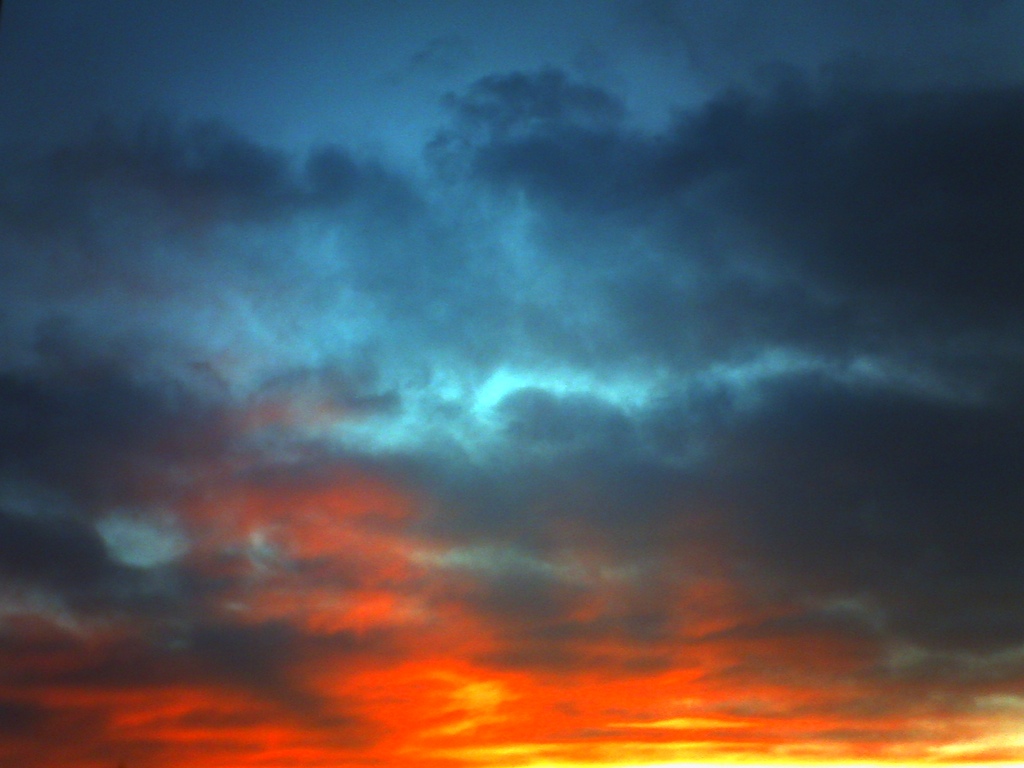 Puesta de sol naranja