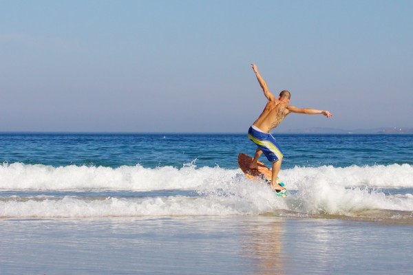 skimboard en la playa de patos verano 2013