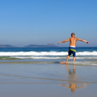 skimboard en la playa de patos verano 2013 (barrido)