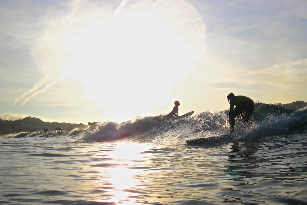 surf en prado a la puesta de sol (dic 2014)