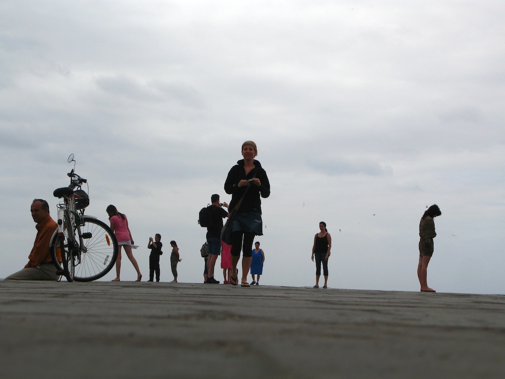 Turistas en el muelle