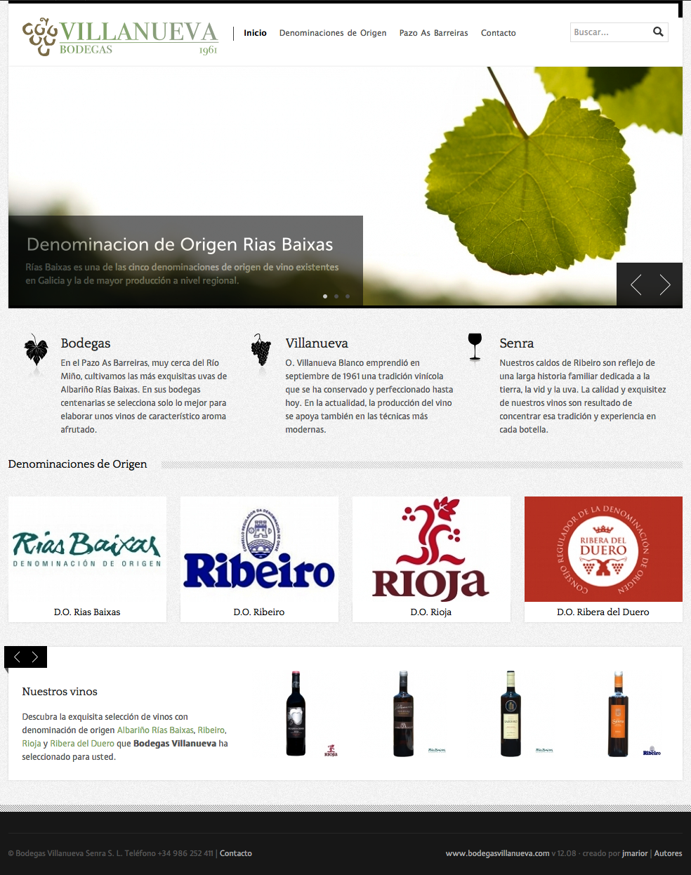 web bodegas villanueva senra 2012