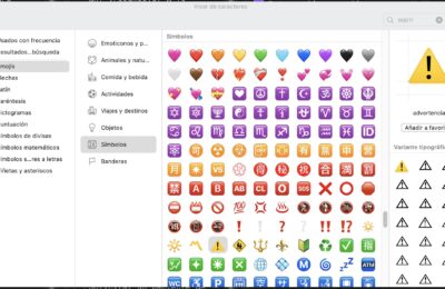 Abrir el visor de caracteres especiales en MacOS