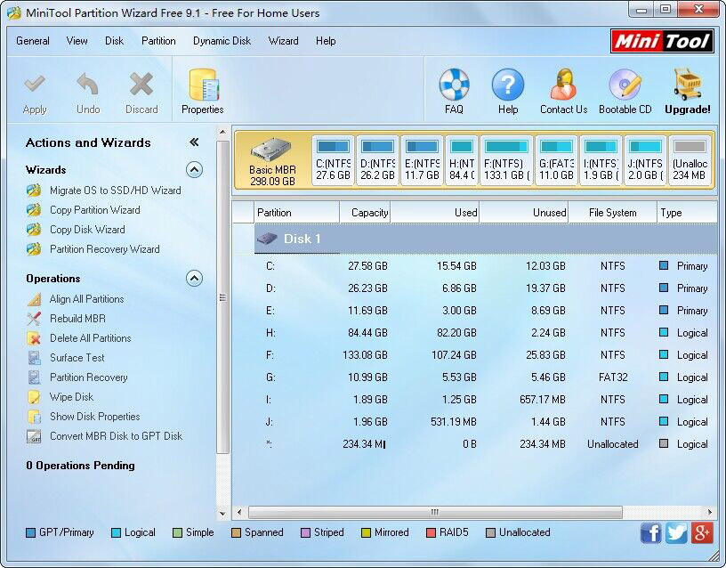 Administrar particiones en Windows con MiniTool Partition Wizard Free