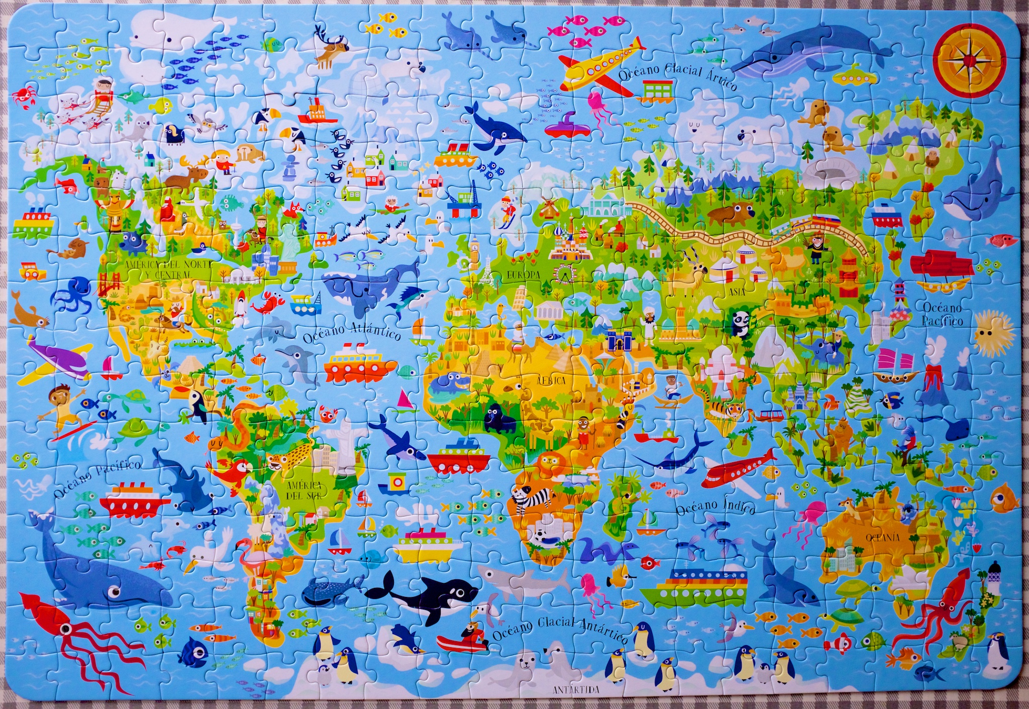 Usborne libro y puzzle Atlas Mundial