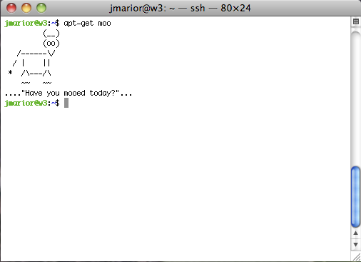 apt-get moo