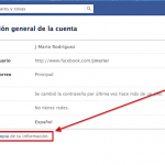 como descargar tus articulos y fotos de facebook