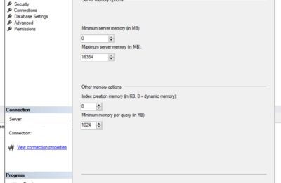 Gestionar en caliente la memoria RAM ocupada por SQLServer