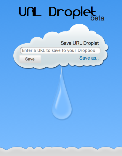 URL Droplet envía directamente a tu Dropbox